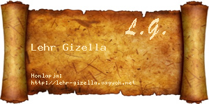 Lehr Gizella névjegykártya