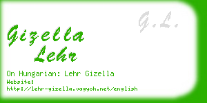 gizella lehr business card